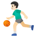 Man Bouncing Ball: Light Skin Tone