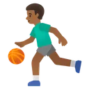 Man Bouncing Ball: Medium-Dark Skin Tone