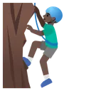 Man Climbing: Dark Skin Tone