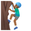 Man Climbing: Medium-Dark Skin Tone