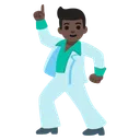 Man Dancing: Dark Skin Tone