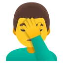 남자 얼굴 손바닥