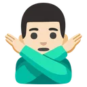 아니오 제스처를 취하는 남자: 밝은 피부 톤