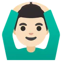 OK 제스처를 하는 사람: 밝은 피부 톤
