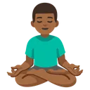 Man in Lotus Position: Medium-Dark Skin Tone