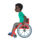 Man in Manual Wheelchair: Dark Skin Tone