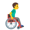 Man in Manual Wheelchair Facing Right