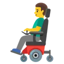 Man in Motorized Wheelchair
