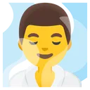 Man in Steamy Room