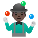Man Juggling: Dark Skin Tone