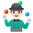 Man Juggling: Light Skin Tone