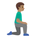 Man Kneeling Facing Right: Medium Skin Tone