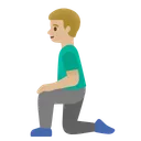 Man Kneeling: Medium-Light Skin Tone