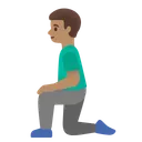 Man Kneeling: Medium Skin Tone