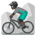 Man Mountain Biking: Dark Skin Tone