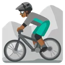 Man Mountain Biking: Medium-Dark Skin Tone