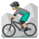 Man Mountain Biking: Medium-Light Skin Tone