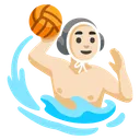Man Playing Water Polo: Light Skin Tone