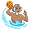Man Playing Water Polo: Medium Skin Tone