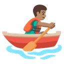 Man Rowing Boat: Medium Skin Tone