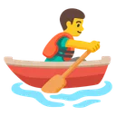 Man Rowing Boat