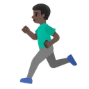 Man Running: Dark Skin Tone