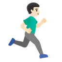 Man Running Facing Right: Light Skin Tone