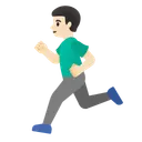 Man Running: Light Skin Tone