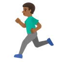 Man Running: Medium-Dark Skin Tone