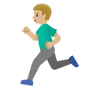 Man Running: Medium-Light Skin Tone