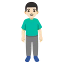 서 있는 남자: 밝은 피부 톤