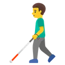 Man with White Cane