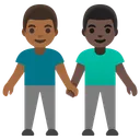 Men Holding Hands: Medium-Dark Skin Tone, Dark Skin Tone