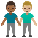 Men Holding Hands: Medium-Dark Skin Tone, Medium-Light Skin Tone