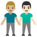 Men Holding Hands: Medium-Light Skin Tone, Light Skin Tone