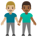Men Holding Hands: Medium-Light Skin Tone, Medium-Dark Skin Tone