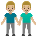 Men Holding Hands: Medium-Light Skin Tone