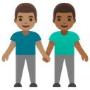 Men Holding Hands: Medium Skin Tone, Medium-Dark Skin Tone