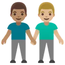 Men Holding Hands: Medium Skin Tone, Medium-Light Skin Tone