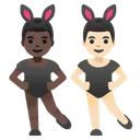 Men With Bunny Ears: Dark Skin Tone, Light Skin Tone