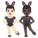 Men With Bunny Ears: Light Skin Tone, Dark Skin Tone