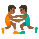 Men Wrestling: Medium-Dark Skin Tone