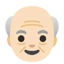 노인: 밝은 피부 톤