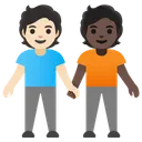 People Holding Hands: Light Skin Tone, Dark Skin Tone