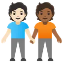 People Holding Hands: Light Skin Tone, Medium-Dark Skin Tone