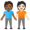 People Holding Hands: Medium-Dark Skin Tone, Light Skin Tone