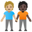 People Holding Hands: Medium-Light Skin Tone, Dark Skin Tone