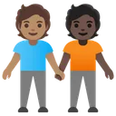 People Holding Hands: Medium Skin Tone, Dark Skin Tone