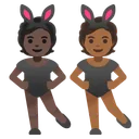 토끼 귀를 한 사람들: 어두운 피부색, 중간 어두운 피부색