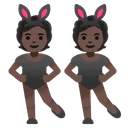 토끼 귀를 한 사람들: 어두운 피부색